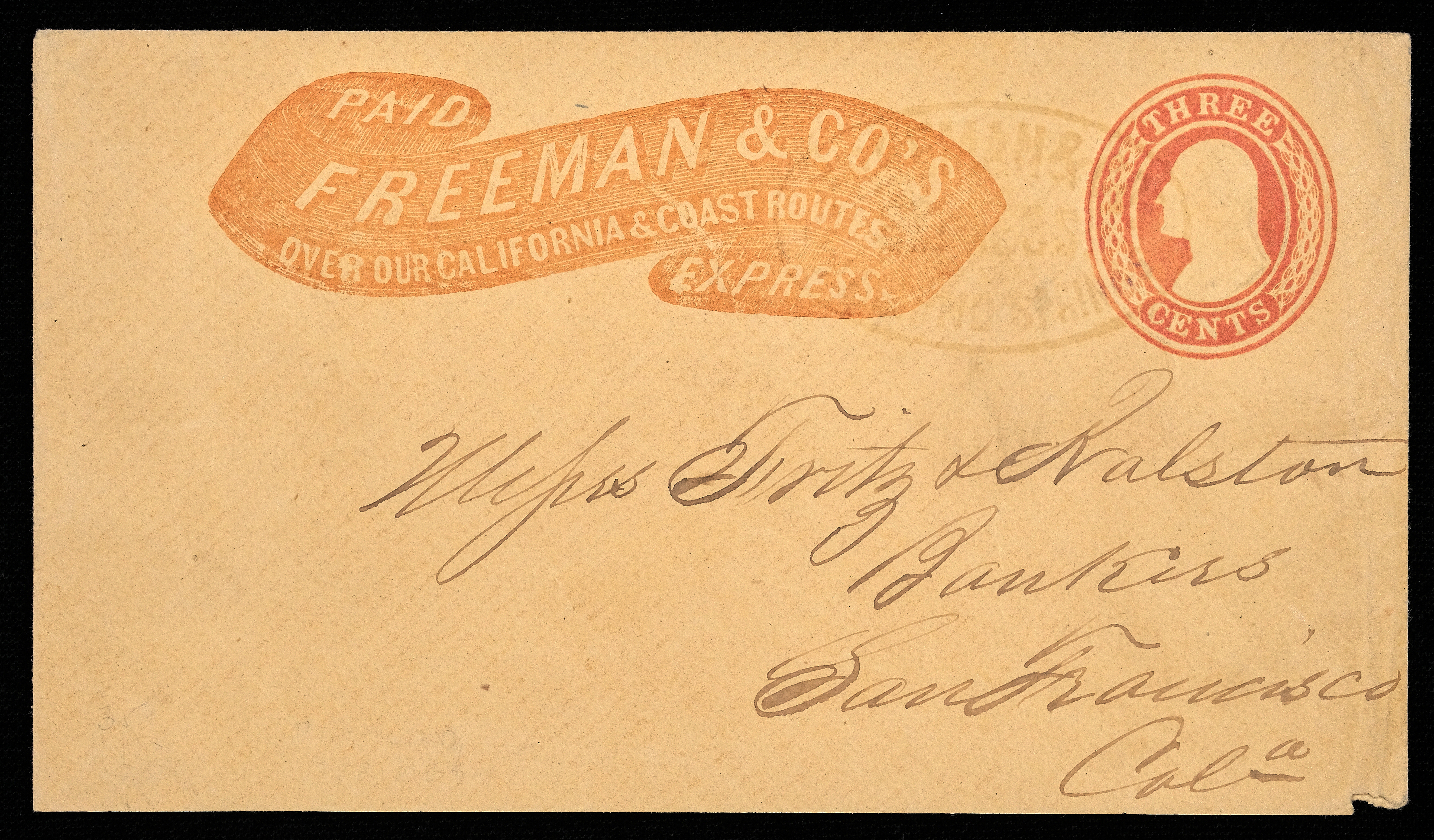 Lot 4028 - western postal history Freem & Co's Express -  Americana Stamps Winter 2026 Sale -Day 2